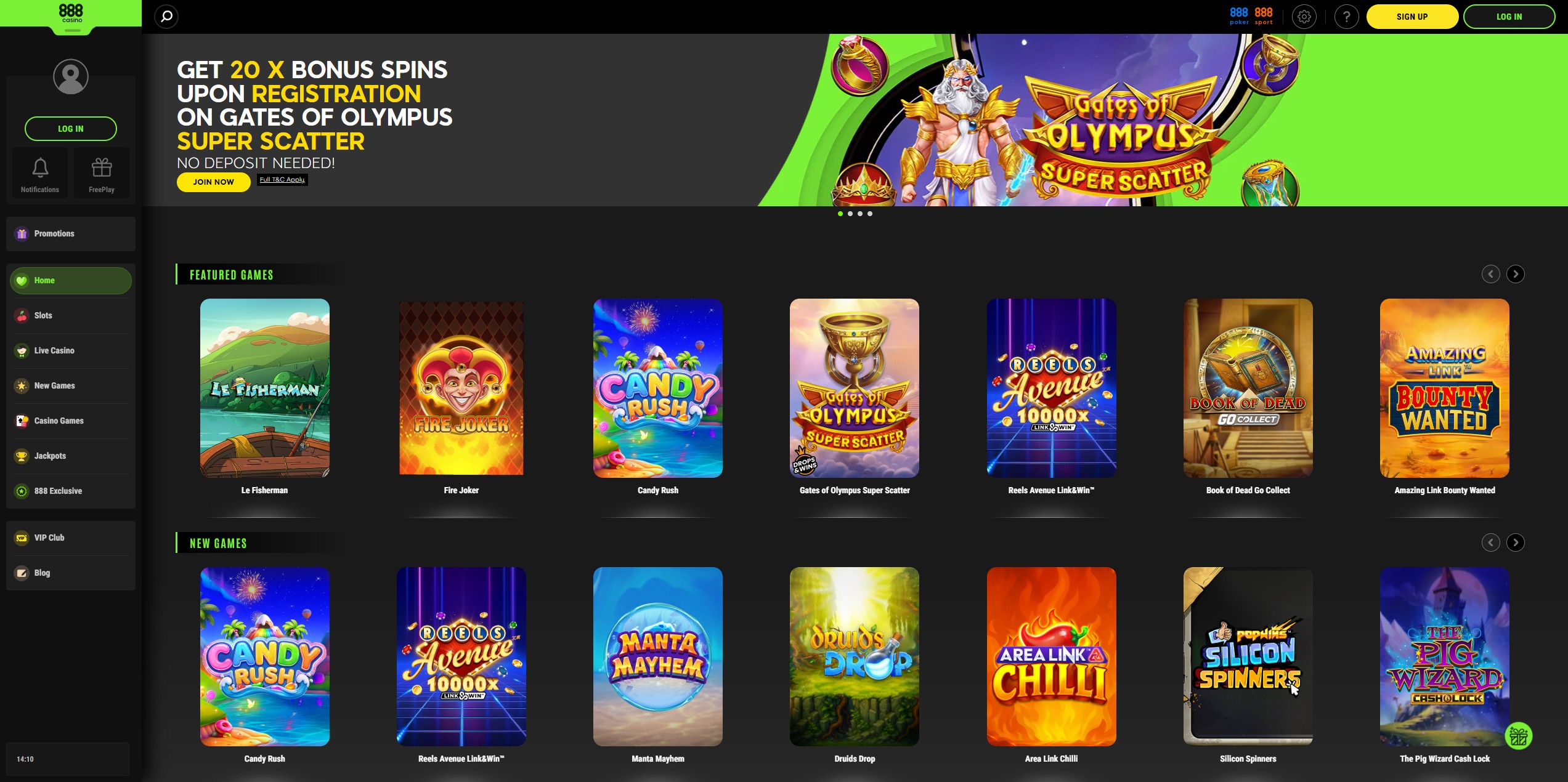 888 Casino screenshot 1