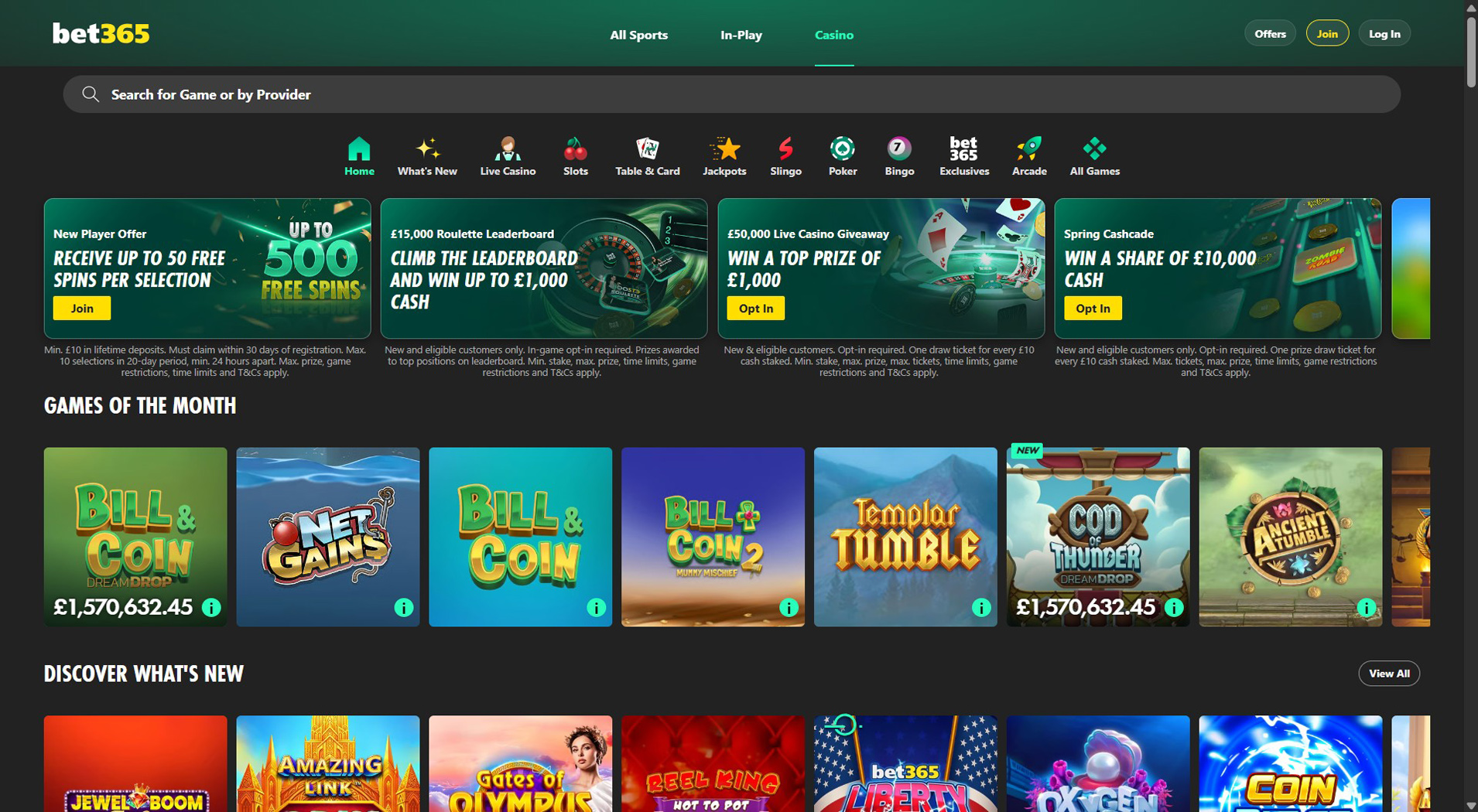 4. bet365 Casino - Trusted Ukash Casino Option
